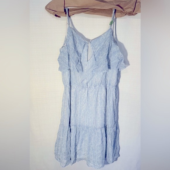 Joie 100% Silk Blue Floral Tiered Top Spaghetti Strap Dress - Picture 3 of 11